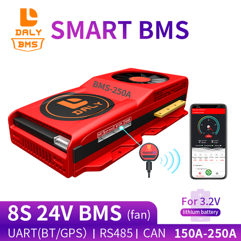 Интеллектуальная печатная плата bms, батарея lifepo4 8s, 24 В, 485 А, а, а, Bluetooth для USB-устройства CAN NTC UART Ач, батарея bms ► Фото 1/6