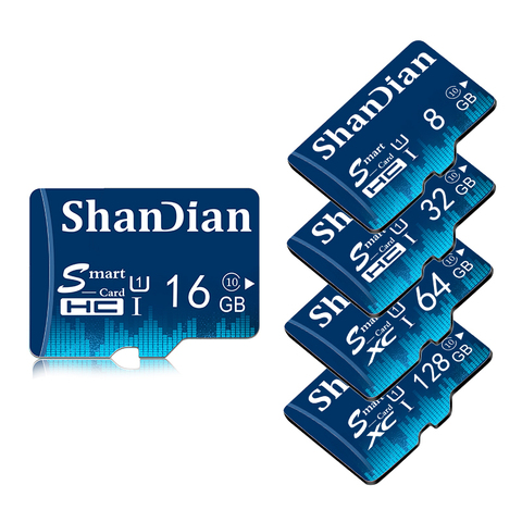 SHANDIAN карта памяти Micro sd 2022, 8 ГБ, 16 ГБ, 32 ГБ, 64 ГБ, 128 ГБ ► Фото 1/6