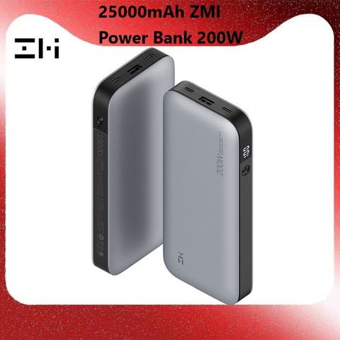 QB826 25000 мАч ZMI Power Bank Мобильная мощность 200 Вт трехполосная Быстрая зарядка Внешняя батарея Зарядка для ноутбука поддержка светодиодный ► Фото 1/6