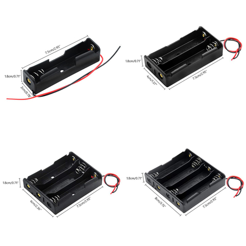 18650 чехол для внешнего аккумулятора s 1x 2x 3x 4x 18650 чехол для хранения аккумулятора 1 2 3 4 слота «сделай сам» 18650 контейнер для аккумулятора с проводами ► Фото 1/6