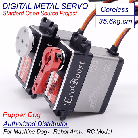 JX CLS6336HV 36 кг без сердечника 7,4 В высоковольтные металлические шестерни Стандартный цифровой сервопривод для станка Stanford Pupper собака Робот рука модель ► Фото 1/6