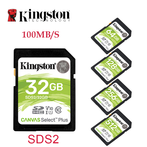 Карты памяти Kingston SDS2 SDHC SDXC 32 ГБ Micro SD, карта памяти 64 Гб 128 ГБ 256 ГБ 512 ГБ C10, флэш-карта памяти для DV DC DSLR ILDC ► Фото 1/6