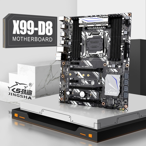 JINGSHA X99 D8 материнская плата LGA2011-3 USB3.0 NVME M.2 SSD Поддержка DDR4 ECC REG и настольных память с разблокированными турбо буст ► Фото 1/6