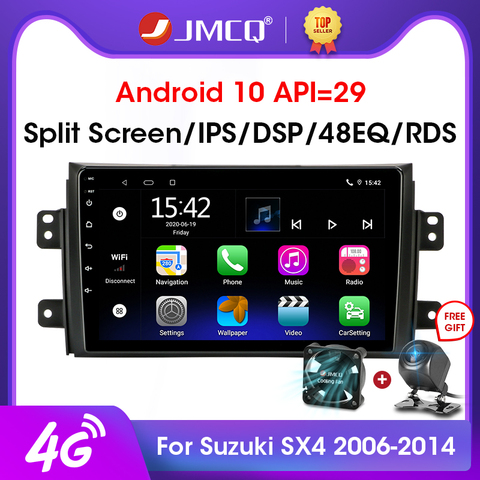 JMCQ Android 10,0 2 ГБ + 32 ГБ DSP CarPlay Car Radio Multimidia видео плеер навигация GPS для Suzuki SX4 2006-2014 2 din dvd ► Фото 1/6