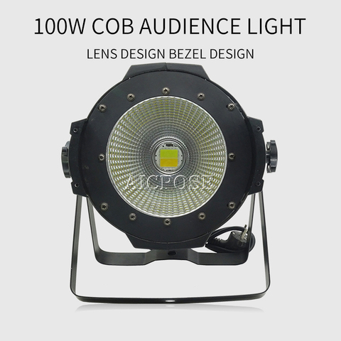 Светодиодный просветильник Тор Par COB 100 Вт, алюминиевый прожектор высокой мощности DJ DMX, прожектор со световым эффектом, холодный белый и тепл... ► Фото 1/6