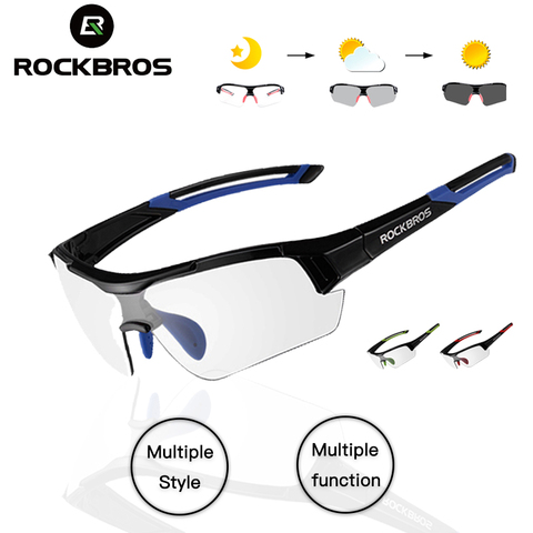 ROCKBROS фотохромные велосипедные солнцезащитные очки поляризованные велосипедные очки для спорта на открытом воздухе MTB велосипедные солнце... ► Фото 1/6