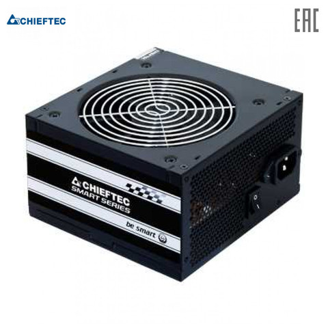 Блок питания Chieftec 550W Smart ATX-12V V.2.3 12cm fan, Active PFC, Efficiency 80% with power cord ► Фото 1/5