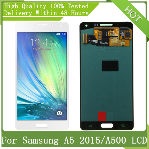 5,0 ''Супер AMOLED для SAMSUNG GALAXY A5 2015 A500FU A500 A500F A500M ЖК-дисплей сенсорный экран дигитайзер сборка Замена ► Фото 1/6