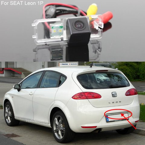 Камера заднего вида для SEAT Leon 1P MK2 5F MK3 2006 ~ 2015 HD, высокое качество, CCD, ночное видение, камера заднего вида ► Фото 1/4