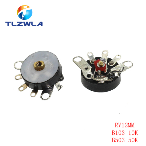10 шт. прямой угол радио потенциометр RV12MM B103 B10K B503 B50K Мощность потенциометр громкости усилителя с переключателем ► Фото 1/4