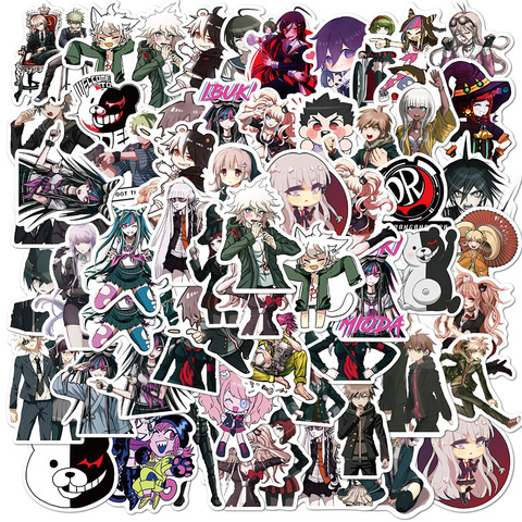 50 шт. в упаковке, смешанные Danganronpa, водонепроницаемые наклейки, сделай сам, сноуборд, ноутбук, багаж, холодильник, гитара, граффити, наклейка, ... ► Фото 1/6