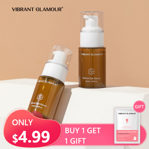 VIBRANT GLAMOUR Retionl Eye Serum Age-defying Moisturizing Whitening Fade Dark Circles Wrinkle Fine lines Bags Eye Care Essence ► Фото 1/6