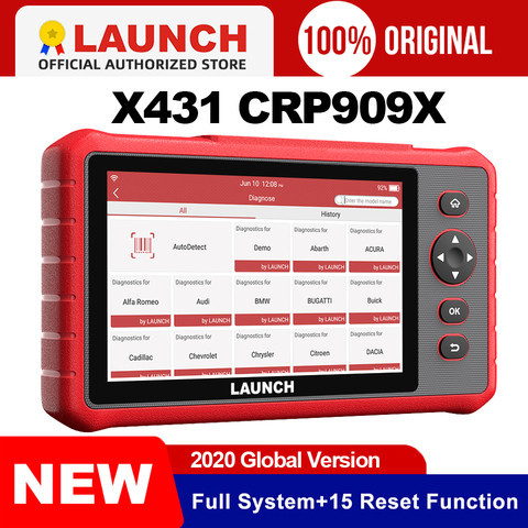 Launch x431 crp909x obd2 сканер полная система автоматический считыватель кодов wifi диагностический инструмент OBDII EOBD автомобильный инструмент pk crp909 mk808 ► Фото 1/6