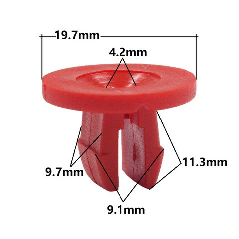 Зажимы для автомобильных гаек, отверстия 9 мм для Ford, красная пластиковая фиксированная втулка, Автомобильный крепеж ► Фото 1/6