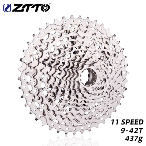 ZTTO MTB 11 скоростная кассета 9-42T XD звездочка, легкая Серебристая стальная кассета 9-42 11 s, совместимая с 11 скоростями GX M7000 M6000 k7 ► Фото 1/6