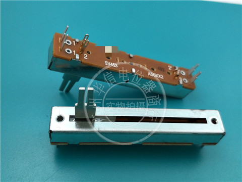 Прямой скользящий потенциометр для смесителя ALPHA SV453 A50Kx2 20A6 / 73 мм, Фейдер Для переменных резисторов NEARSTAR number ark ► Фото 1/3