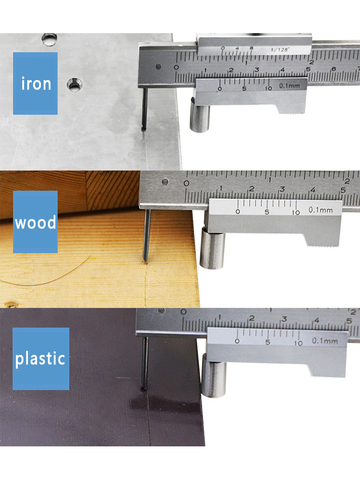 0-200 мм/300 мм/400 мм/500 мм Нержавеющая сталь параллельно маркировки штангенциркуль маркировка с карбидный разметчик маркировки калибровочного инструмента ► Фото 1/6