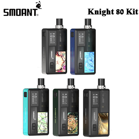 Оригинальный вейп-набор Smoant Knight 80 80 Вт, мод, картридж 4 мл, интеллектуальный чип с ии, подходит для катушки Pasito RBA, электронная сигарета, испаритель ► Фото 1/6