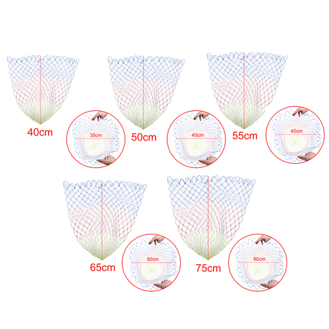 35/40/45/50/60 см ромбовидная сеть Глубина отверстия Складная посадка на нейлон рыболовные сети из нейлона складные рыболовные инструменты ► Фото 1/6