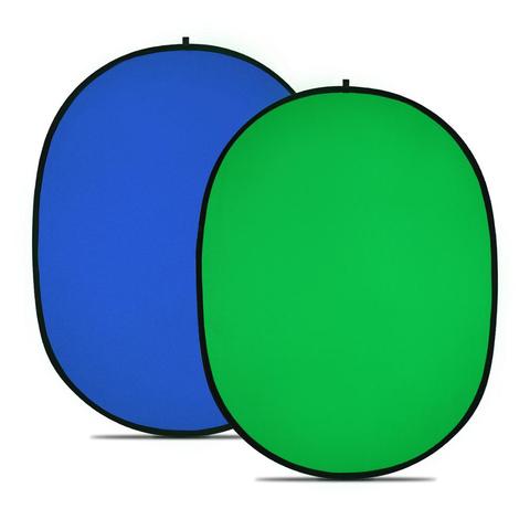 Neewer 2-в-1 зеленый хромакей фотографии с оформлением в виде синий складной фон складной двусторонний фон 5x7 футов/1,5x2 м ► Фото 1/6