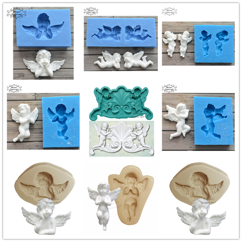 Yueyue силиконовая форма в виде ангела для малышей, форма для помадки, инструменты для украшения тортов, форма для шоколадной мастики ► Фото 1/6
