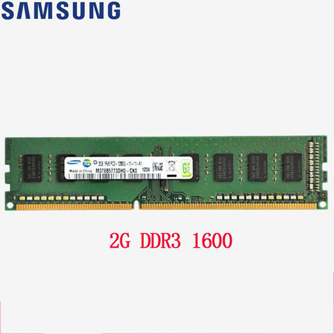 Память Samsung для ПК б/у, модуль памяти для настольного компьютера 2 ГБ DDR3 PC3 10600 1066 МГц 1333 МГц 1600 МГц 2G ОЗУ 1,5 в контактов ► Фото 1/6