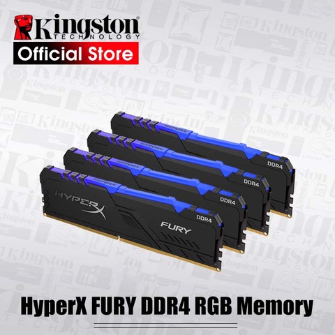 Память Kingston HyperX FURY DDR4 RGB 2666 МГц 3200 МГц DDR4 CL15 DIMM XMP 8 Гб 16 Гб оперативная Память ddr4 для настольных ПК Память Ram ► Фото 1/6