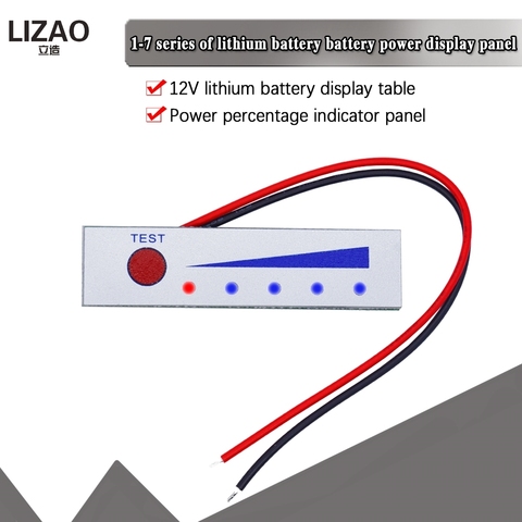 Уровень литиевого аккумулятора 1S 2S 8V 3S 12V 4S 16V 5S 21V 6S 25V тестер индикатора ЖК-дисплей 18650 Lipo литий-ионный аккумулятор измерительный модуль ► Фото 1/6
