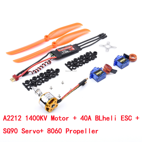 Бесщеточный мотор A2212 2212 2200KV / 1400KV 30A / 40A / 40A BLheli ESC SG90 9G Micro Servo для радиоуправляемого самолета с фиксированным рукавом, вертолета ► Фото 1/5