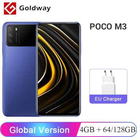 Глобальная версия POCO M3 4GB 64GB / 128GB Смартфон Snapdragon 662 8-ядерный 48MP Тройная камера 6,53