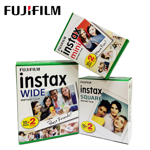 Белая пленка Fujifilm Instax Mini, 20 листов/квадратная пленка/широкая пленка, двойной пакет для Instax Mini 11 9 8 Square SQ6 SQ10 Wide 210 300 ► Фото 1/6