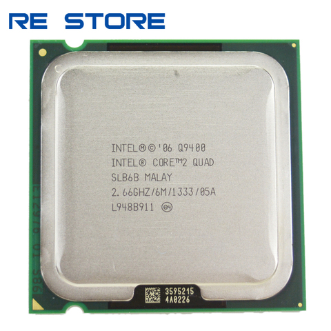 Б/у процессор Intel Core 2 Quad Q9400 2,6 ГГц, четырехъядерный процессор 6 м 95 Вт LGA 775 ► Фото 1/2