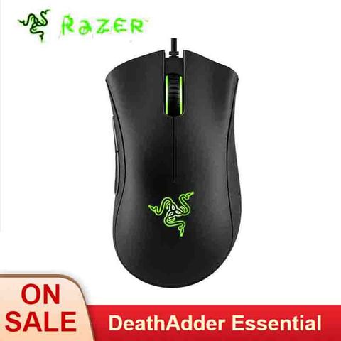 Проводная игровая мышь Razer DeathAdder Essential, оптический сенсор 6400DPI, 5 независимых программируемых кнопок, эргономичный дизайн ► Фото 1/6
