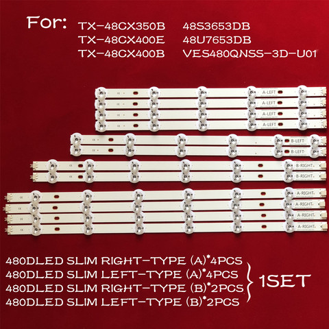 Светодиодная лента, светодиодная подсветка, панель 480 светодиодов, тонкая фотография, TX-48CX350B 48S3653DB, 48U7653DB, TX-48CX400E ► Фото 1/4