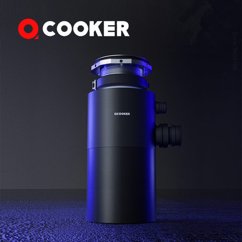 Измельчитель пищевых отходов QCOOKER, домашний измельчитель для мусора, кухонная раковина, измельчитель, прибор для измельчения, измельчитель пищи, пятиуровневая шлифовка ► Фото 1/6