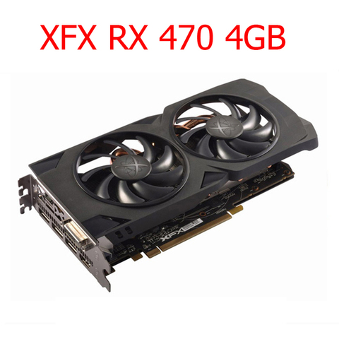 XFX RX 470 4 Гб видеокарты GPU AMD Radeon RX470 4 Гб 256bit экран видеокарта PUBG компьютерная карта PCI-E X16 б/у не горная карта ► Фото 1/6