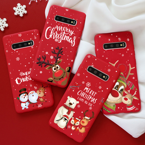 Lovely Christmas Case For Samsung Galaxy S10 S9 S8 Note 20 S20 FE Ultra 10 Plus Pro Lite 8 9 5 J6 2022 J5 J7 S7 Edge S10e Fundas ► Фото 1/6