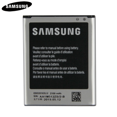 Оригинальный аккумулятор для телефона EB535163LU для Samsung Galaxy Grand DUOS GT-I9082 G9082 I9080 I879 I9118 i9060 I9082 Аккумулятор 2100 мАч ► Фото 1/5