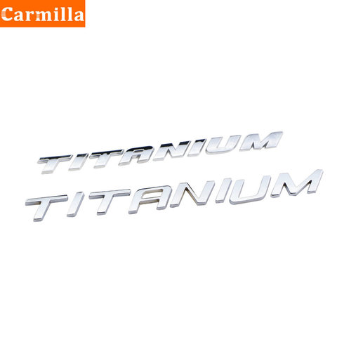 Металлическая титановая эмблема Carmilla 3D для заднего багажника автомобиля хромированная наклейка-значок наклейки для Ford Mondeo Taurus Ecosport Kuga Edge ... ► Фото 1/5