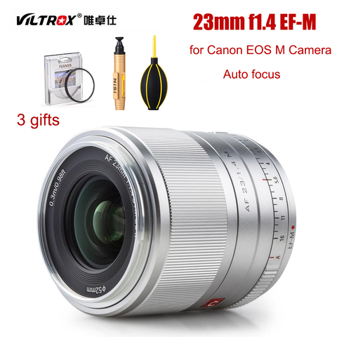 Viltrox EOSM 23 мм F1.4 Автофокус Объектив камеры для Canon EOS M камера APS-C Prime EF M объектив для M5 M6II Mark II M100 M50 M6 M10 ► Фото 1/6