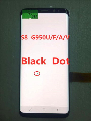 Оригинальный ЖК-дисплей SUPER AMOLED S8 для Samsung Galaxy S8 G950 G950F ЖК-дисплей сенсорный экран дигитайзер с черными точками ► Фото 1/6