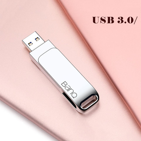 USB-флеш-накопитель BanQ MAX объемом 64 ГБ, металлическая флешка, высокоскоростной флеш-накопитель USB 128, флеш-накопитель с реальной емкостью 256 ГБ, ... ► Фото 1/5