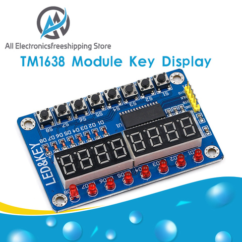 Модуль TM1638, ключ дисплея для AVR Arduino, новая 8-битная светодиодный вая Светодиодная трубка 8 бит ► Фото 1/6