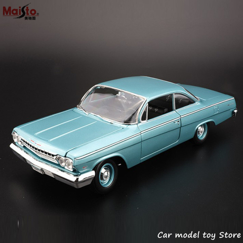 Ретро-модель автомобиля Maisto 1:18 1962 Chevrolet BEL из сплава, Классическая модель автомобиля, украшение для автомобиля, коллекционный подарок ► Фото 1/6