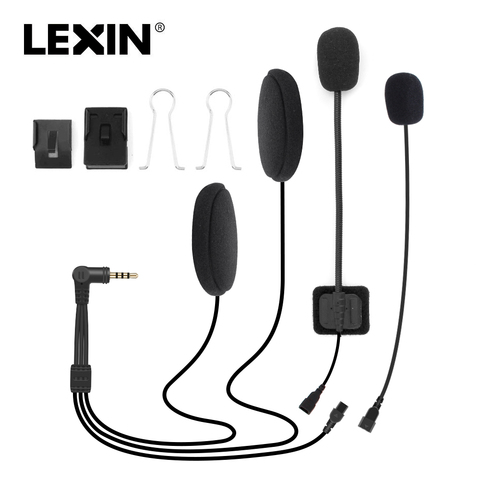 LEXIN LX-B4FM комплект для внутренней гарнитуры и зажима для шлема с высоким качеством и громким звуком Bluetooth Разъем для наушников ► Фото 1/5