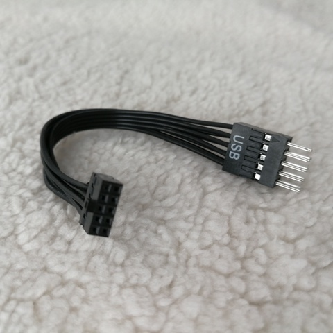 ITX Mini USB материнская плата, маленький тип 9Pin 2,0 мм гнездо к ATX системная плата Стандартный 9Pin 2,54 мм Мужской USB кабель-конвертер ПК DIY ► Фото 1/4