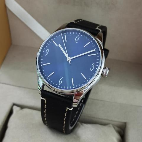 Мужские автоматические часы GEERVO без логотипа, 40 мм, синий циферблат, часы Seagull ST2130, частота вибрации в час 28800 ► Фото 1/6