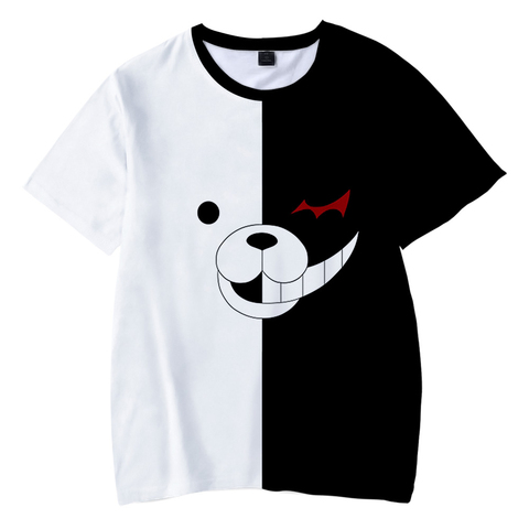 Аниме игровая футболка Danganronpa Monokuma 3D печати уличная мужские и женские модные ботфорты Футболка Harajuku/детская футболка для мальчиков и девочек, футболки для девочек, топы ► Фото 1/6