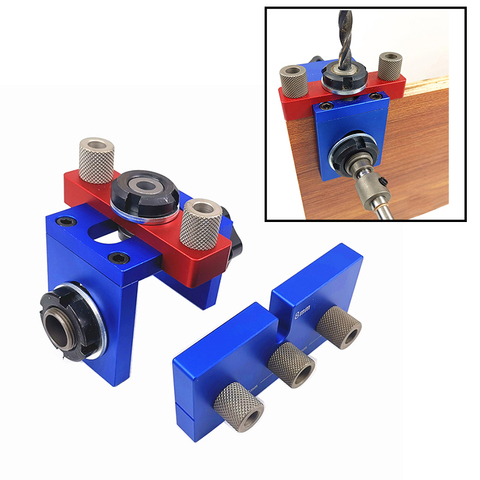 Деревообрабатывающий набор для карманных отверстий, кувшин для дюбелей, вертикальное сверление, Съемная мебель, инструмент для перфоратора соединительных отверстий ► Фото 1/6