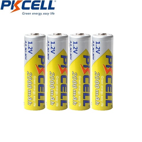 4 шт. PKCELL ni-mh 2000mAh 1,2 V AA Аккумуляторная батарея 2A Bateria Baterias ► Фото 1/5